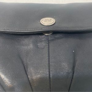 Coach Wristlet Clutch Black Leather 9X6